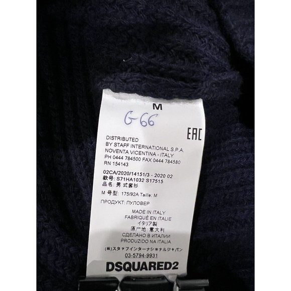 DSQUARED2 Wool/Cashmere Sweater Jumper Size M NWT S71HA1032S17515524 Italy - Picture 12 of 15
